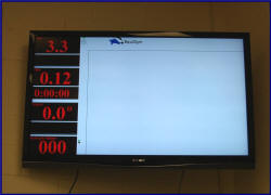  EquiGym High Speed Treadmil large LCD display readout for speed, distance, slope, heart rate and video